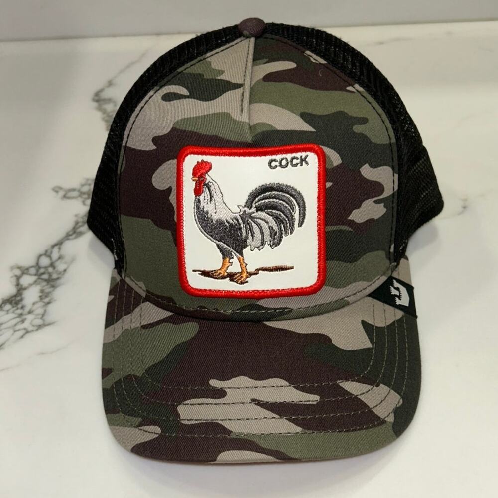 Goorin Bros The Farm Rooster Trucker Hat Camo Mesh Snapback Cap